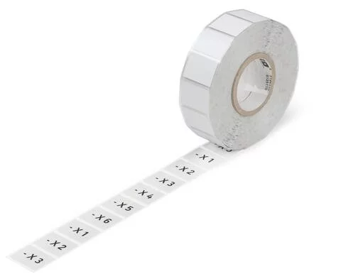 210-860 - Push-button marker; 27 x 27 mm; silver-colored