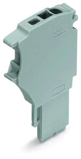 2020-161 - Start module for 1-conductor female connector; Push-in CAGE CLAMP®; 1.5 mm²; Pin spacing 3.5 mm; 1-pole; with integrated end plate; 1,50 mm²; gray