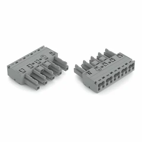 770-245/060-000 - Socket; 5-pole; Cod. B; 4,00 mm²; gray
