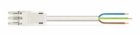 771-9993/117-102 - pre-assembled connecting cable; Eca; Socket/open-ended; 3-pole; Cod. A; H05Z1Z1-F 3G 2.5 mm²; 1 m; 2,50 mm²; white 771-9993/117-102 - pre-assembled connecting cable; Eca; Socket/open-ended; 3-pole; Cod. A; H05Z1Z1-F 3G 2.5 mm²; 1 m; 2,50 mm²; white