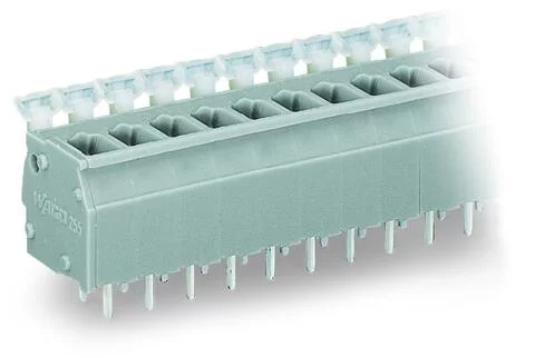 255-408 - PCB terminal block; push-button; 2.5 mm²; Pin spacing 5/5.08 mm; 8-pole; CAGE CLAMP®; commoning option; 2,50 mm²; gray