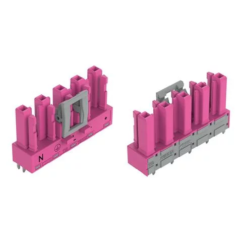 770-885/082-000 - Socket for PCBs; straight; 5-pole; Cod. B; pink