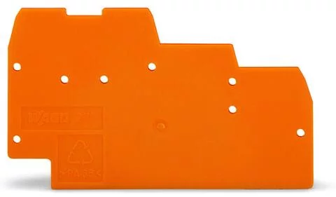 270-319 - End and intermediate plate; 1 mm thick; for triple-deck terminal blocks; gray