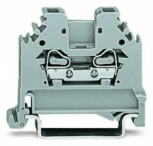 280-101 - 2-conductor through terminal block; 2.5 mm²; lateral marker slots; for DIN-rail 35 x 15 and 35 x 7.5; CAGE CLAMP®; 2,50 mm²; gray