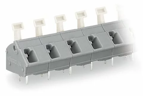 256-603 - PCB terminal block; push-button; 2.5 mm²; Pin spacing 10/10.16 mm; 3-pole; CAGE CLAMP®; commoning option; 2,50 mm²; gray