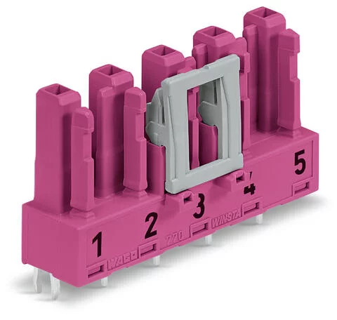 770-885 - Socket for PCBs; straight; 5-pole; Cod. B; pink