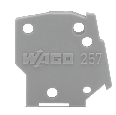 257-500 - End plate; snap-fit type; 1 mm thick; red