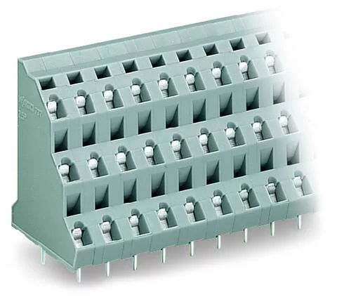 737-566 - Triple-deck PCB terminal block; 2.5 mm²; Pin spacing 7.5 mm; 48-pole; CAGE CLAMP®; 2,50 mm²; gray