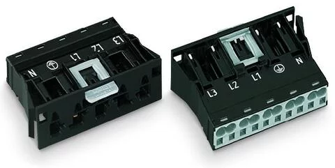 770-715 - WINSTA® through-panel plug (male); snap-in; N/G/L1/L2/L3 marking; 5-pole; black 770-715 - WINSTA® through-panel plug (male); snap-in; N/G/L1/L2/L3 marking; 5-pole; black