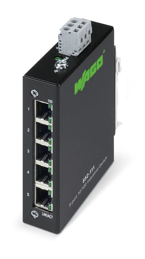 852-111 - Industrial unmanaged ECO switch; 5 - 10/100 Mb/s RJ45 ports