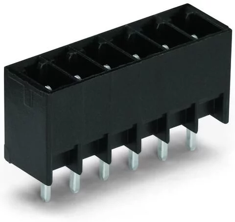 714-135 - THT male header; 0.8 x 0.8 mm solder pin; straight; Pin spacing 3.5 mm; 5-pole; black