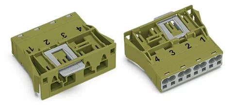 770-774 - WINSTA® through-panel plug (male); snap-in; 1/2/3/4 marking; 4-pole; light green 770-774 - WINSTA® through-panel plug (male); snap-in; 1/2/3/4 marking; 4-pole; light green