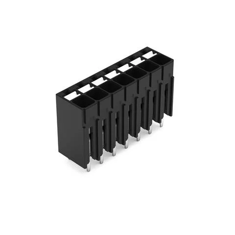 2086-1107/300-000 - THR PCB terminal block; push-button; 1.5 mm²; Pin spacing 3.5 mm; 7-pole; Push-in CAGE CLAMP®; Solder pin length 1.5 mm; 1,50 mm²; black