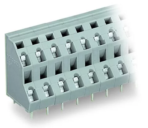 736-502 - Double-deck PCB terminal block; 2.5 mm²; Pin spacing 7.5 mm; 4-pole; CAGE CLAMP®; 2,50 mm²; gray