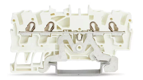 2002-1408 - Shield terminal block; rail mount; 4-conductor; 5.2 mm wide; white