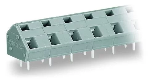 236-616 - PCB terminal block; 2.5 mm²; Pin spacing 10/10.16 mm; 16-pole; CAGE CLAMP®; commoning option; 2,50 mm²; gray