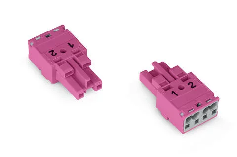 770-282 - Socket; 2-pole; Cod. B; 4,00 mm²; pink 770-282 - Socket; 2-pole; Cod. B; 4,00 mm²; pink