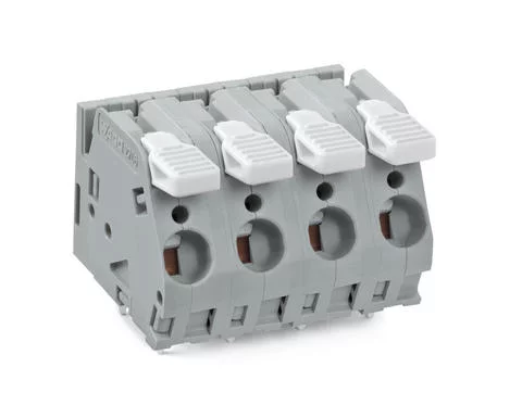 2706-260 - PCB terminal block; lever; 6 mm²; Pin spacing 10 mm; 10-pole; CAGE CLAMP®; commoning option; 6,00 mm²; gray