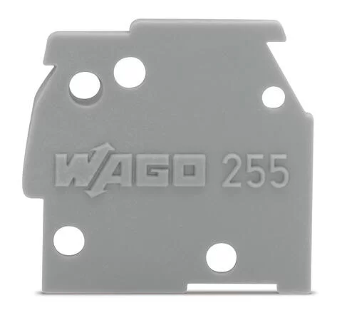 255-800 - End plate; snap-fit type; 1 mm thick; black
