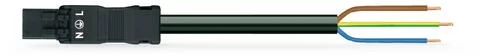 891-8993/215-801 - pre-assembled connecting cable; Eca; Plug/open-ended; 3-pole; Cod. A; H05Z1Z1-F 3G 1.0 mm²; 8 m; 1,00 mm²; black