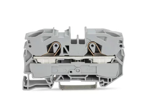 2016-1201 - TOPJOB®S feedthrough terminal block; rail mount; 2-conductor; 12 mm wide; gray