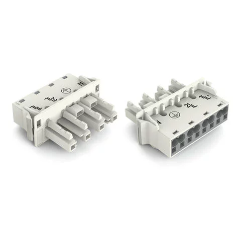 770-724/009-000 - WINSTA® through-panel socket (female); snap-in; with protruding mating face; N/G/L2/L1 marking; 4-pole; white 770-724/009-000 - WINSTA® through-panel socket (female); snap-in; with protruding mating face; N/G/L2/L1 marking; 4-pole; white