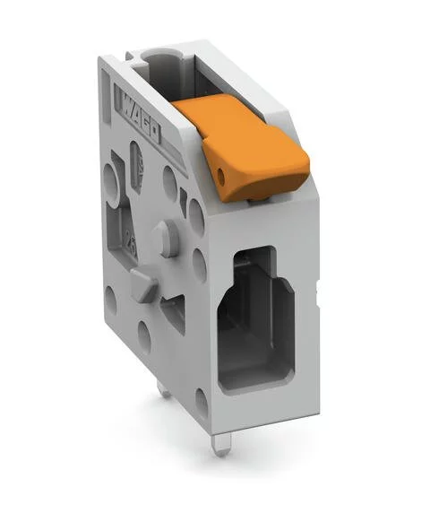 2604-1101/000-023 - PCB terminal block; Push-in CAGE CLAMP with operating lever; AWG 24 - 12; Pin spacing 5 mm; 1-pole; side entry; green