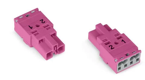 770-292 - Plug; 2-pole; 4,00 mm²; pink 770-292 - Plug; 2-pole; 4,00 mm²; pink