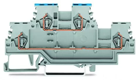 279-513 - Double-deck terminal block; Through/through terminal block; L/N; for DIN-rail 35 x 15 and 35 x 7.5; 1.5 mm²; 1,50 mm²; gray
