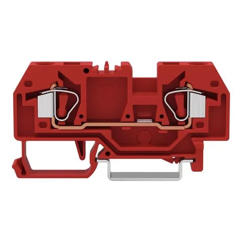 282-903 - 2-conductor through terminal block; 6 mm²; center marking; for DIN-rail 35 x 15 and 35 x 7.5; CAGE CLAMP®; 6,00 mm²; red