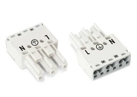 770-223 - Socket; 3-pole; Cod. A; 4,00 mm²; white