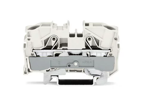 2010-1208 - Shield terminal block; rail mount; 2-conductor; 10 mm wide; white