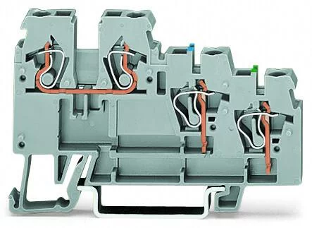 270-572 - 3-conductor actuator supply terminal block; with colored conductor entries; 2.5 mm²; CAGE CLAMP®; 2,50 mm²; gray