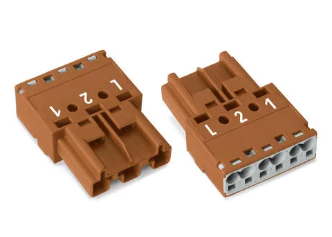 770-1373 - Plug; 3-pole; 4,00 mm²; brown