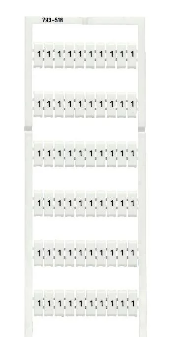 793-518 - WMB marking card; as card; MARKED; 1 / 2 (50 each); not stretchable; Horizontal marking; snap-on type; white