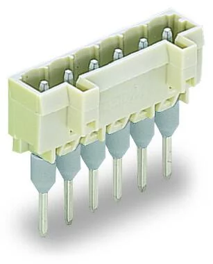 721-170/003-000 - Male connector for rail-mount terminal blocks; 1.2 x 1.2 mm pins; straight; 100% protected against mismating; Pin spacing 5 mm; 10-pole; light gray