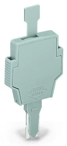 281-512 - Fuse plug; with pull-tab; for miniature metric fuses 5 x 20 mm and 5 x 25 mm; with port for LED; 6 mm wide; gray