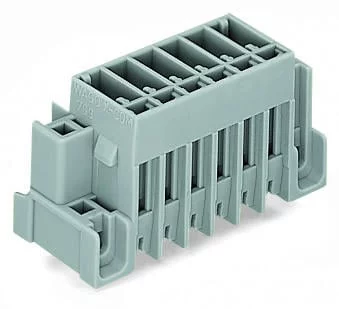 769-634/004-000 - X-COM® through-panel PCB connector (male); with straight solder pins; 1 x 1 mm; vertical mounting; 4-pole; pin spacing 5 mm / 0.197 in; with fixing flanges
