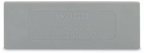 281-333 - Step-down intermediate plate; 1 mm thick; only for 4 mm terminal blocks; gray