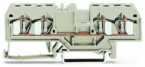 281-994 - 4-conductor through terminal block; 4 mm²; suitable for Ex e II applications; center marking; for DIN-rail 35 x 15 and 35 x 7.5; CAGE CLAMP®; 4,00 mm²; light gray
