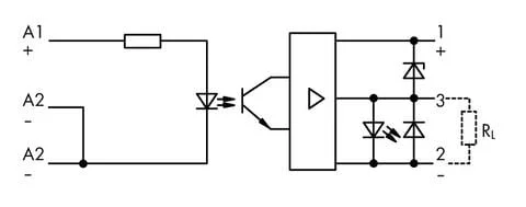 286-752/002-000 - Optocoupler module; Red status indicator; gray