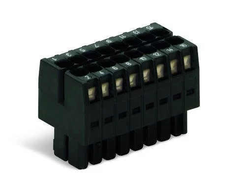 713-1112/000-9037 - 1-conductor female connector, 2-row; CAGE CLAMP®; 1.5 mm²; Pin spacing 3.5 mm; 24-pole; 100% protected against mismating; direct marking; 1,50 mm²; black