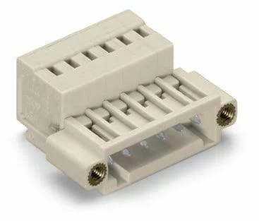 734-312/109-000 - 1-conductor male connector; CAGE CLAMP®; 1.5 mm²; Pin spacing 3.5 mm; 12-pole; 100% protected against mismating; Threaded flange; 1,50 mm²; light gray