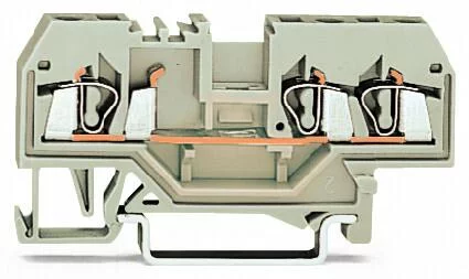 280-993 - 3-conductor through terminal block; 2.5 mm²; suitable for Ex e II applications; center marking; for DIN-rail 35 x 15 and 35 x 7.5; CAGE CLAMP®; 2,50 mm²; light gray