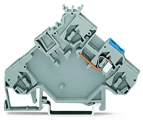 280-592 - 2-conductor actuator supply terminal block; with colored conductor entries; 2.5 mm²; CAGE CLAMP®; 2,50 mm²; gray
