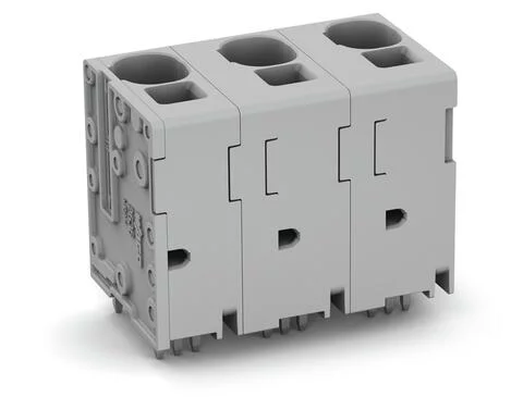 2636-3355 - PCB terminal block; Push-in CAGE CLAMP; AWG 18 - 4; Pin spacing 15 mm; double pinning; 5-pole; top entry; gray