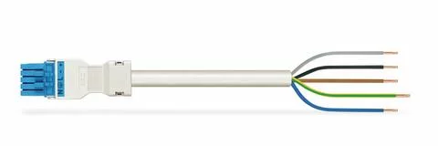 891-8985/116-102 - pre-assembled connecting cable; Eca; Socket/open-ended; 5-pole; Cod. I; H05Z1Z1-F 5G 1.5 mm²; 1 m; 1,50 mm²; blue