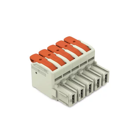 832-1105 - Female plug; Push-in CAGE CLAMP with operating lever; AWG 18 - 4; Pin spacing 10.16 mm; 5-pole