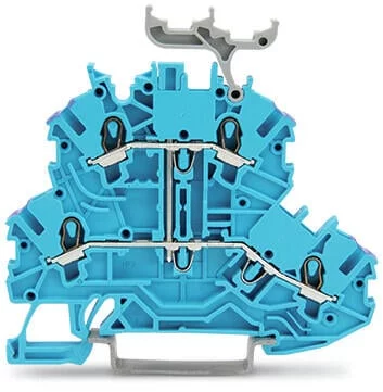 2000-2239 - TOPJOB®S double-deck terminal block;internally commoned; with marker carrier; rail mount; 4-conductor; 3.5 mm wide; blue 2000-2239 - TOPJOB®S double-deck terminal block;internally commoned; with marker carrier; rail mount; 4-conductor; 3.5 mm wide; blue
