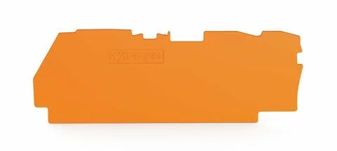 2104-1392 - End and intermediate plate; 1 mm thick; for 3-conductor terminal blocks; orange